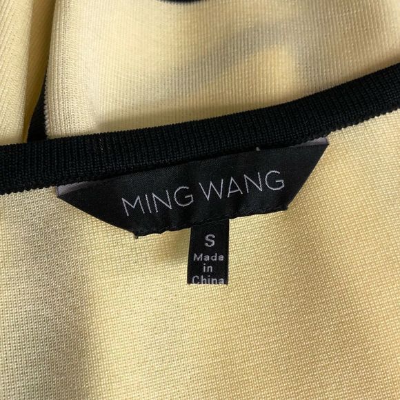 Ming Wang Yellow Contrast Button Knit Blazer - Picture 11 of 15